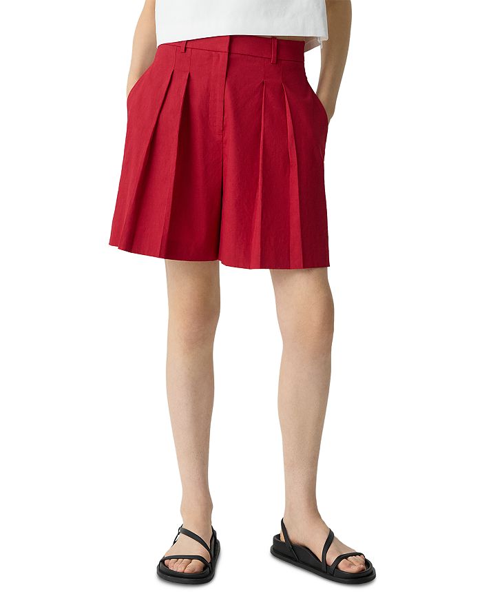 Льняные шорты с плиссировкой Theory, красный
Льняные шорты с плиссировкой Theory, красный