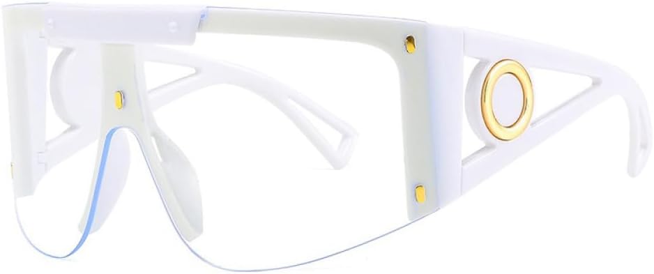 Солнцезащитные очки One Piece Oversized для женщин, винтажные квадратные солнцезащитные очки с изогнутой дужкой для мужчин, без оправы, в стиле хип-хоп MTZJH, White Clear
Солнцезащитные очки One Piece Oversized для женщин, винтажные квадратные солнцезащитные очки с изогнутой дужкой для мужчин, без оправы, в стиле хип-хоп MTZJH, White Clear