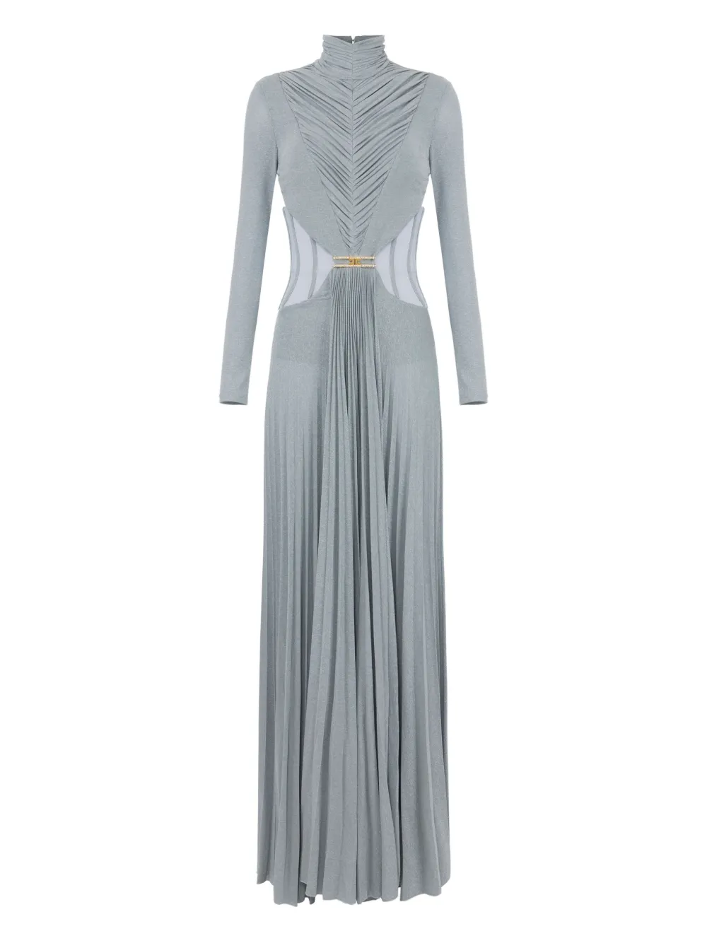 Плиссированное платье с высоким воротником Elisabetta Franchi, синий
Плиссированное платье с высоким воротником Elisabetta Franchi, синий