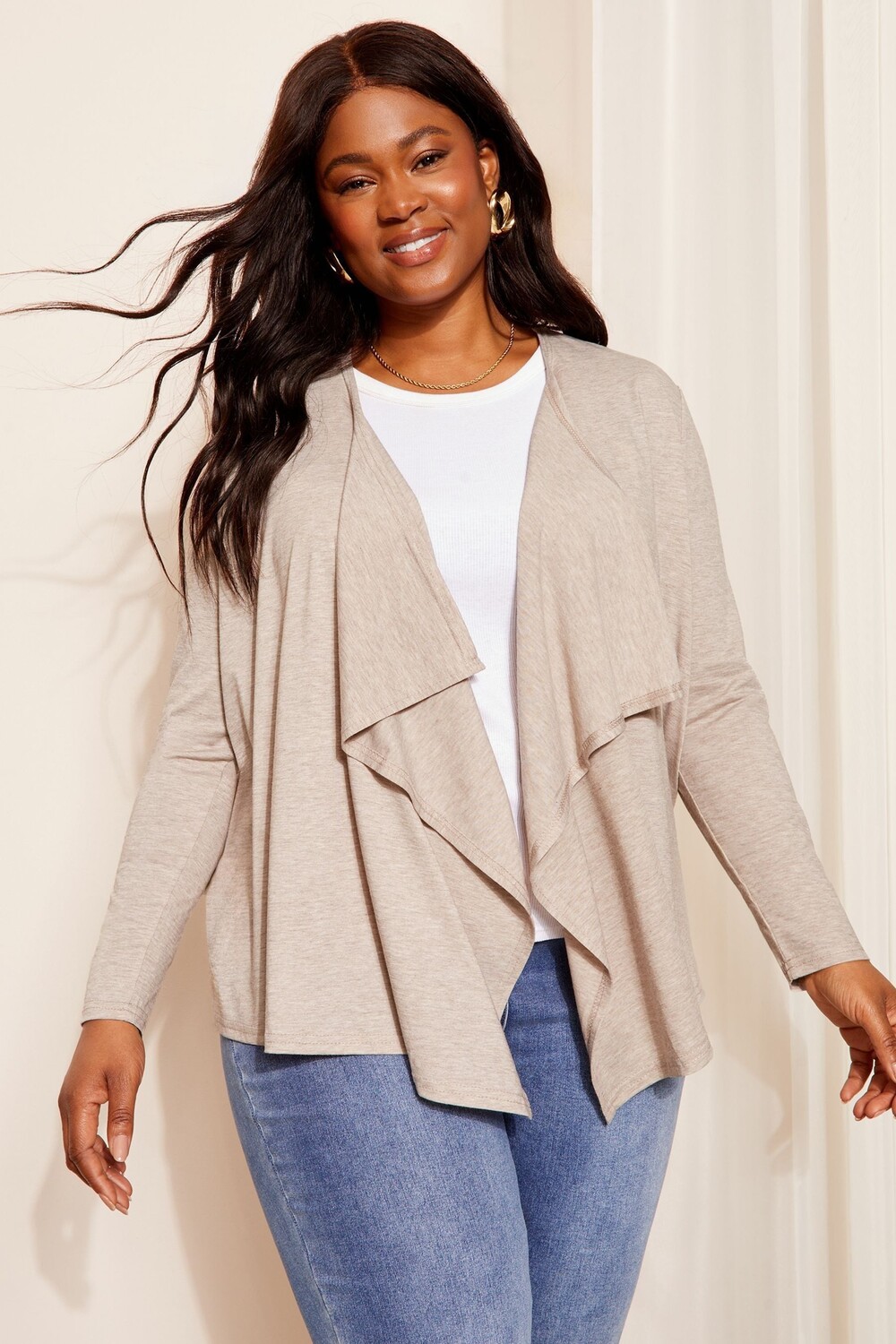 Кардиган-Водопад Curves Like These, бежевый
Кардиган-Водопад Curves Like These, бежевый