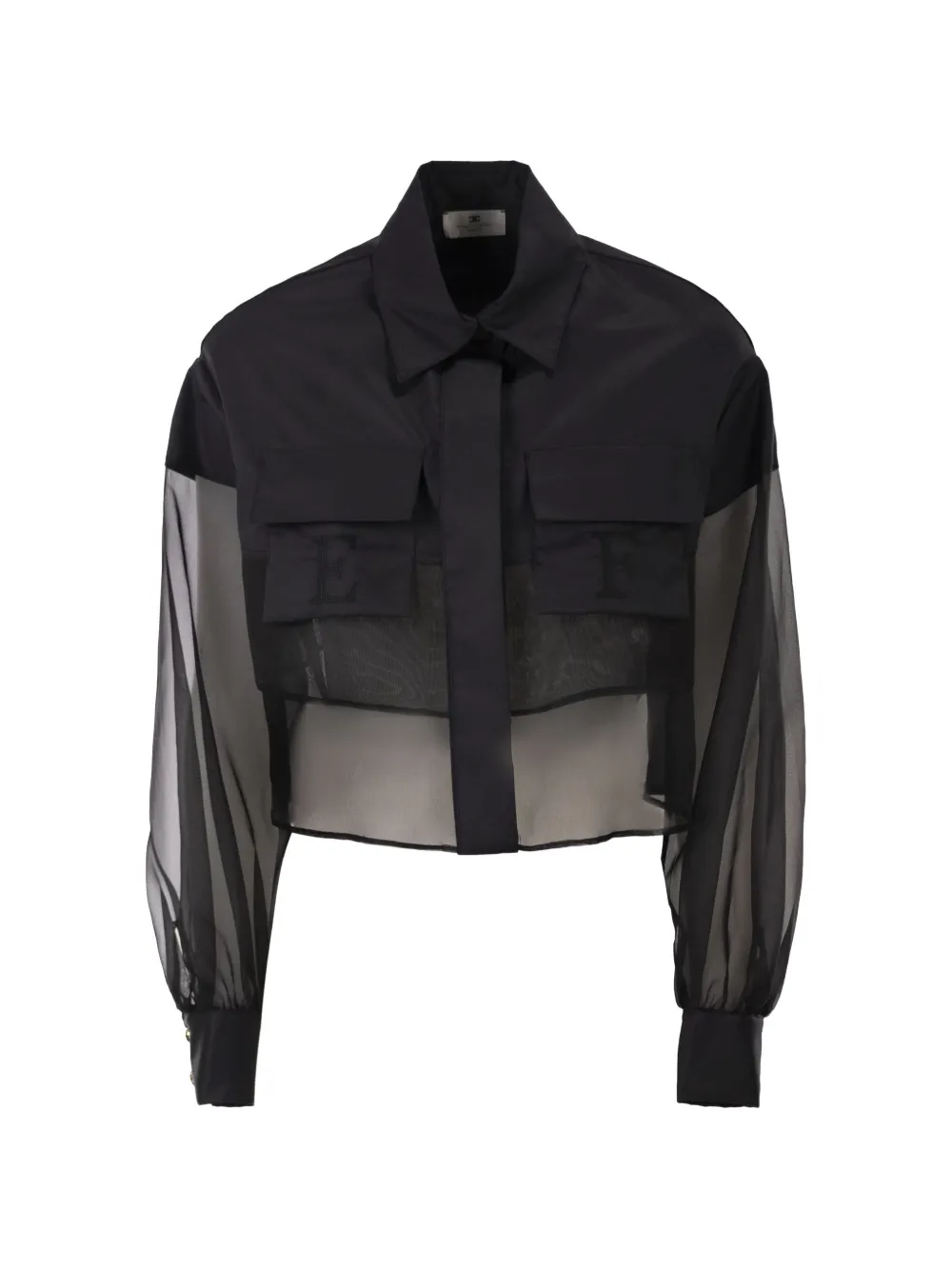 Рубашка с монограммой EF и вышивкой Elisabetta Franchi, черный
Рубашка с монограммой EF и вышивкой Elisabetta Franchi, черный