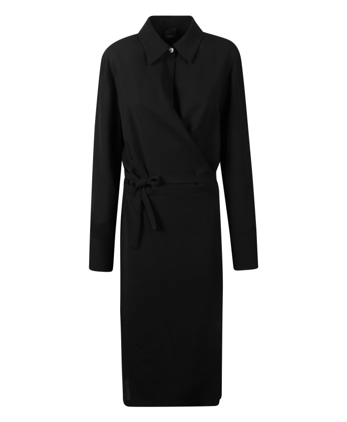 Длинное платье со складками и поясом Pinko, черный
Длинное платье со складками и поясом Pinko, черный