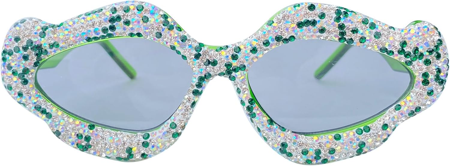 Женские овальные солнцезащитные очки со стразами, 2024 год. Стильная нестандартная форма, кристально чистые бриллиантовые оправы, ювелирный дизайн. Женские очки mincl, Green
Женские овальные солнцезащитные очки со стразами, 2024 год. Стильная нестандартная форма, кристально чистые бриллиантовые оправы, ювелирный дизайн. Женские очки mincl, Green