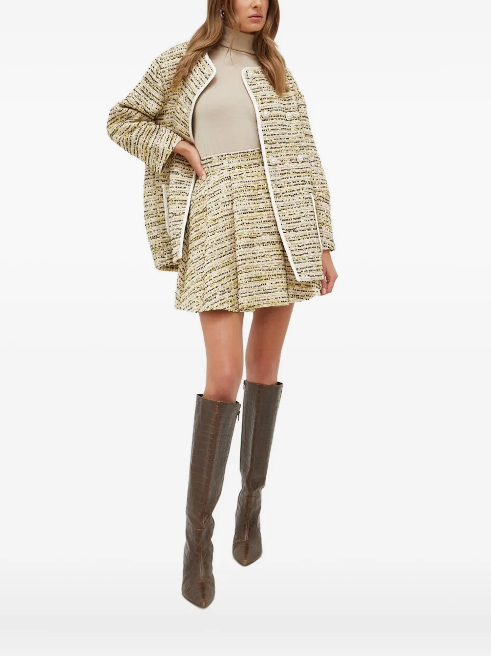 Декорированный твидовый жакет Custommade, нейтральный
Декорированный твидовый жакет Custommade, нейтральный