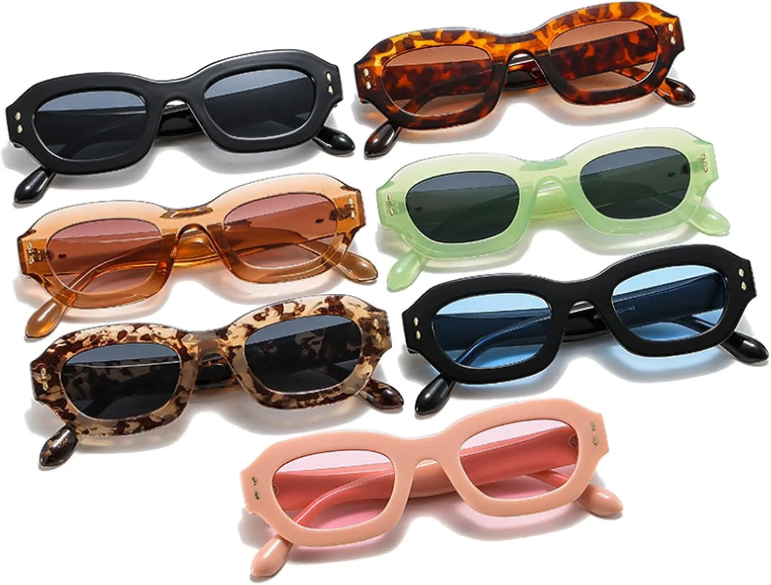 Модные солнцезащитные очки в форме многоугольника и прямоугольника для женщин, в стиле ретро, с заклепками, для мужчин, с защитой от УФ-излучения UV400 HHZZYVY, 1
Модные солнцезащитные очки в форме многоугольника и прямоугольника для женщин, в стиле ретро, с заклепками, для мужчин, с защитой от УФ-излучения UV400 HHZZYVY, 1