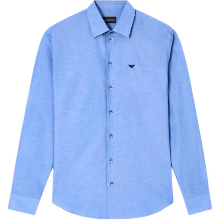Хлопковая рубашка из шамбре EMPORIO ARMANI, синий
Хлопковая рубашка из шамбре EMPORIO ARMANI, синий