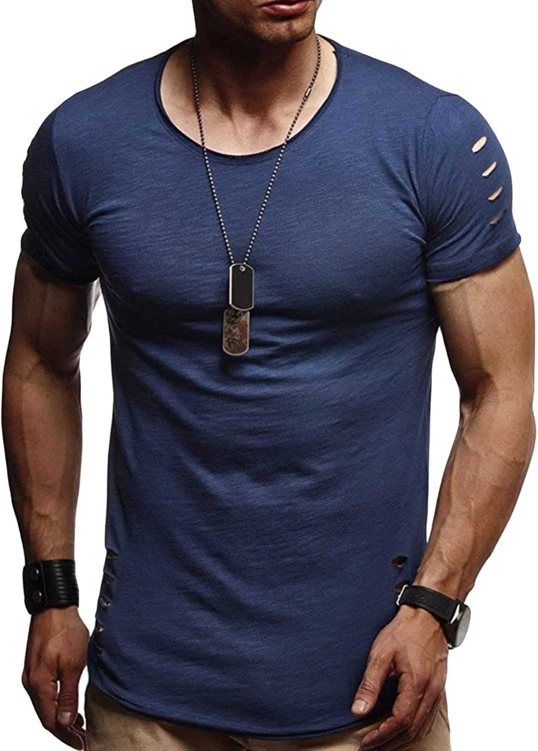 Мужская летняя футболка с прорезями Slim Short-Sleeve DGHM-JLMY
Мужская летняя футболка с прорезями Slim Short-Sleeve DGHM-JLMY