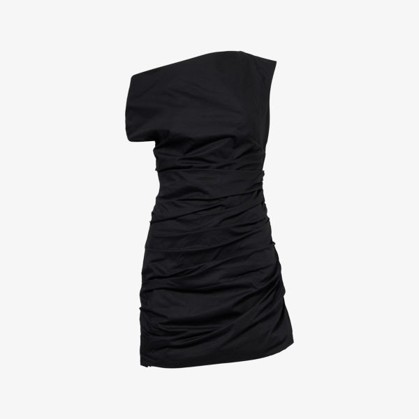 Платье мини Good American из хлопкового поплина асимметричное плиссированное, черный
Платье мини Good American из хлопкового поплина асимметричное плиссированное, черный