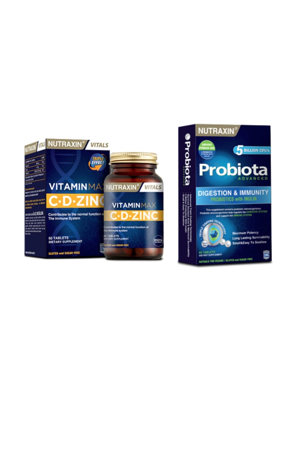 Nutraxin Витамин Макс (C, d, цинк) 60 таблеток + пробиота (специальная пробиотическая добавка) 60 таблеток
Nutraxin Витамин Макс (C, d, цинк) 60 таблеток + пробиота (специальная пробиотическая добавка) 60 таблеток