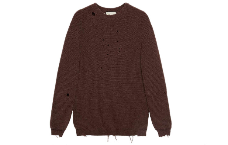 Свитер мужской Gucci с дырками, коричневый
Свитер мужской Gucci с дырками, коричневый