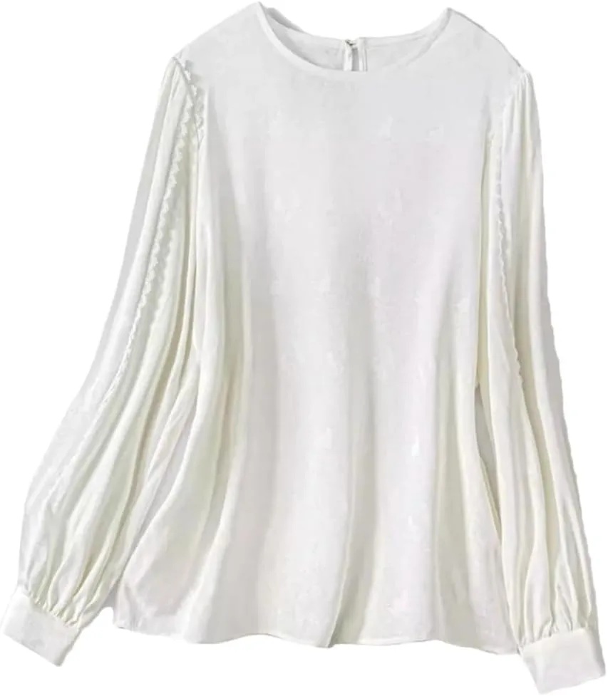 Women French Mulberry Silky Shirts Elastic Satin Round Neck Blouse Long Sleeve Solid T-Shirt Vsadsau
Women French Mulberry Silky Shirts Elastic Satin Round Neck Blouse Long Sleeve Solid T-Shirt Vsadsau