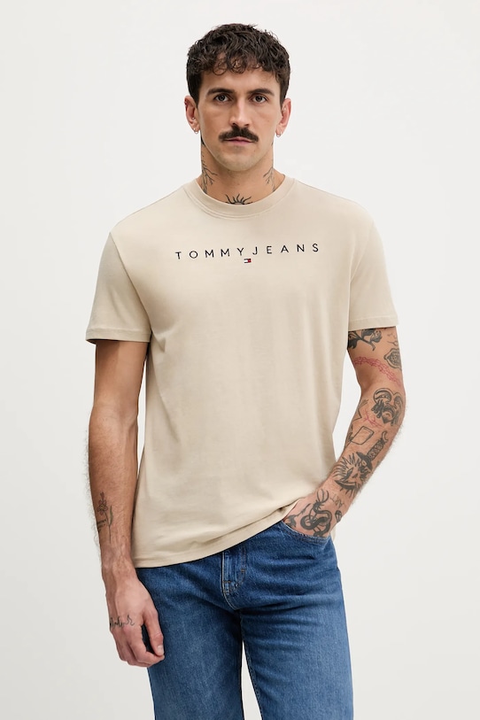 Хлопковая футболка Tommy Jeans, бежевый
Хлопковая футболка Tommy Jeans, бежевый