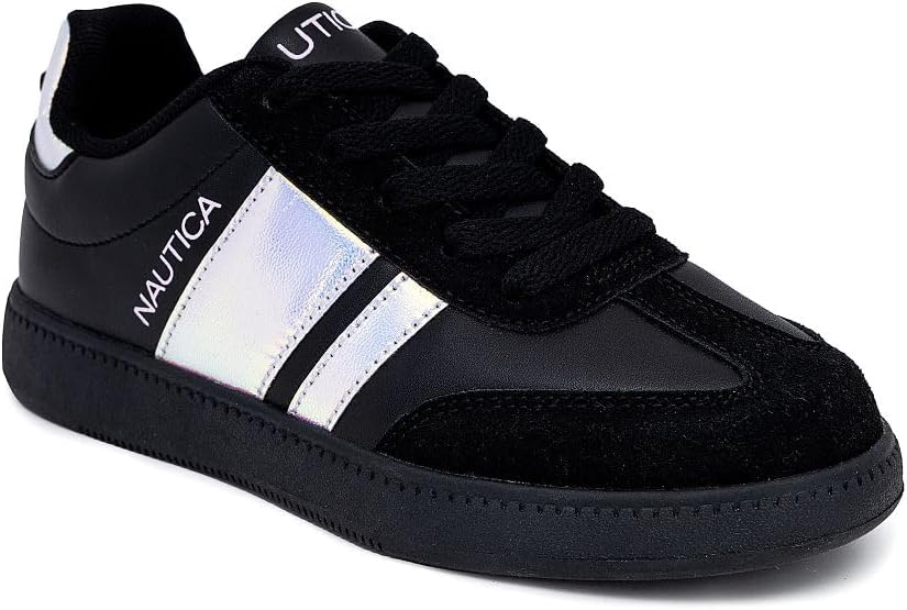 Детские повседневные модные кроссовки Nautica для мальчиков и девочек - удобные классические кроссовки для футбола, прогулок и тенниса - дышащие, легкие и гибкие (на шнурках/резинке), черный
Детские повседневные модные кроссовки Nautica для мальчиков и девочек - удобные классические кроссовки для футбола, прогулок и тенниса - дышащие, легкие и гибкие (на шнурках/резинке), черный