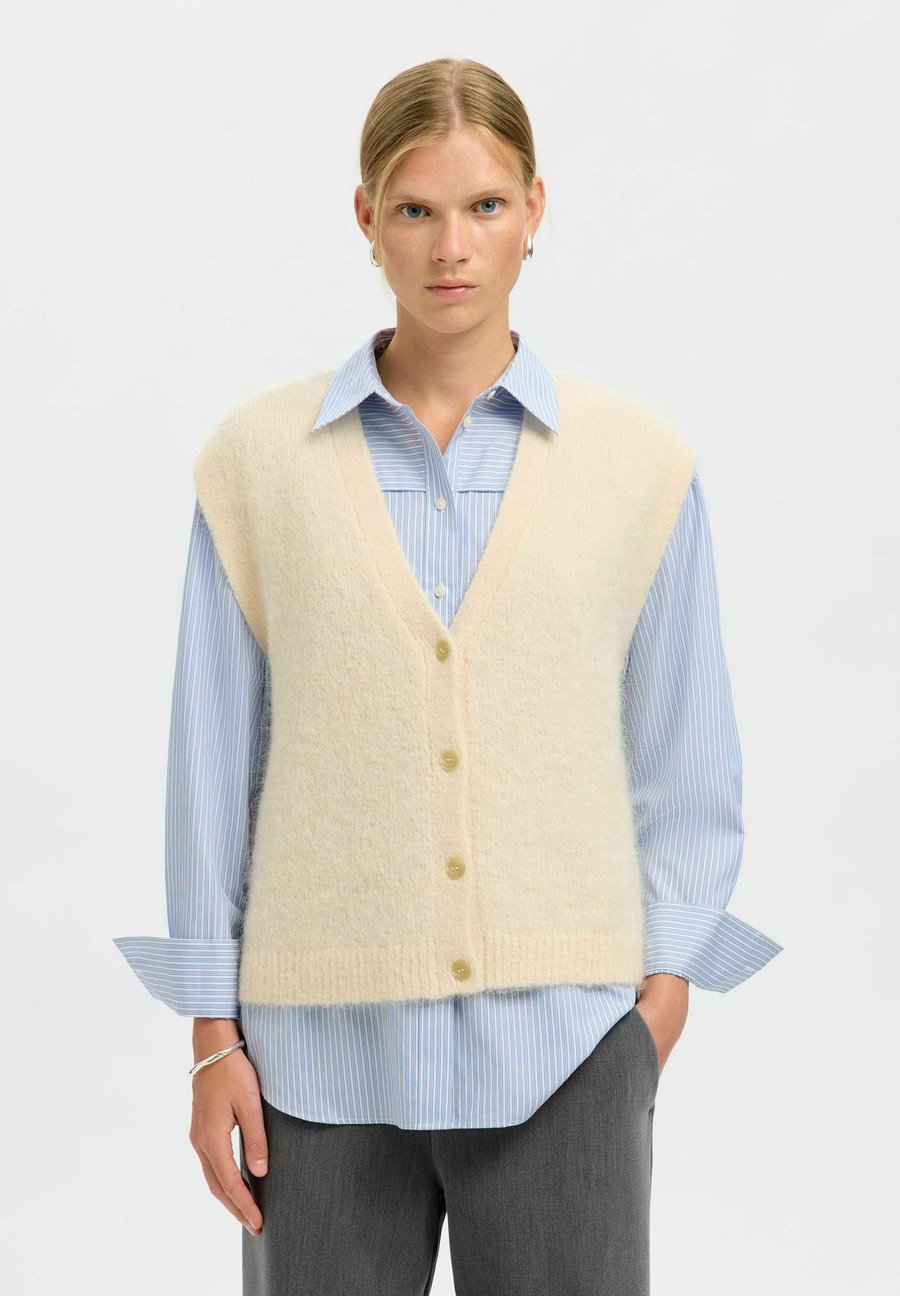 Кардиган Selected Cardigan, Birch/White
Кардиган Selected Cardigan, Birch/White