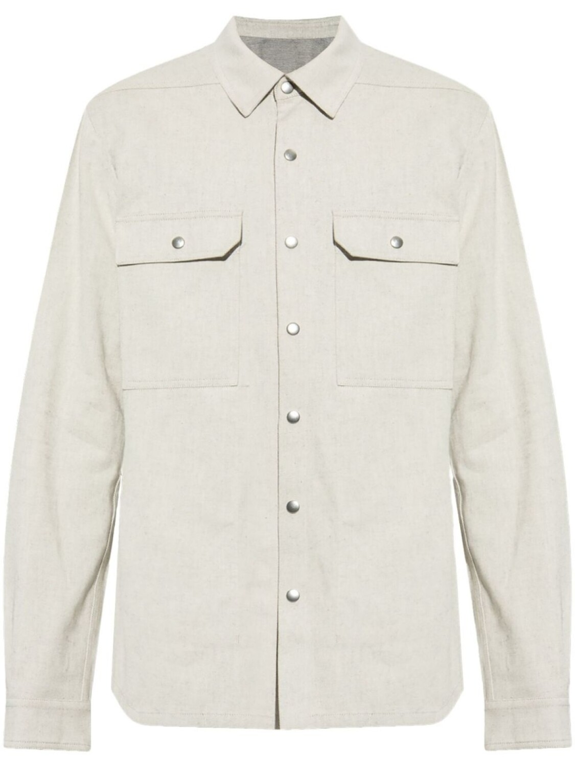 Куртка-рубашка с карманом-клапаном от Rick Owens, нейтральный 
Куртка-рубашка с карманом-клапаном от Rick Owens, нейтральный