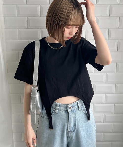 SOLLON. Футболка с короткими рукавами и подвязкой, SOLLON, черный
SOLLON. Футболка с короткими рукавами и подвязкой, SOLLON, черный