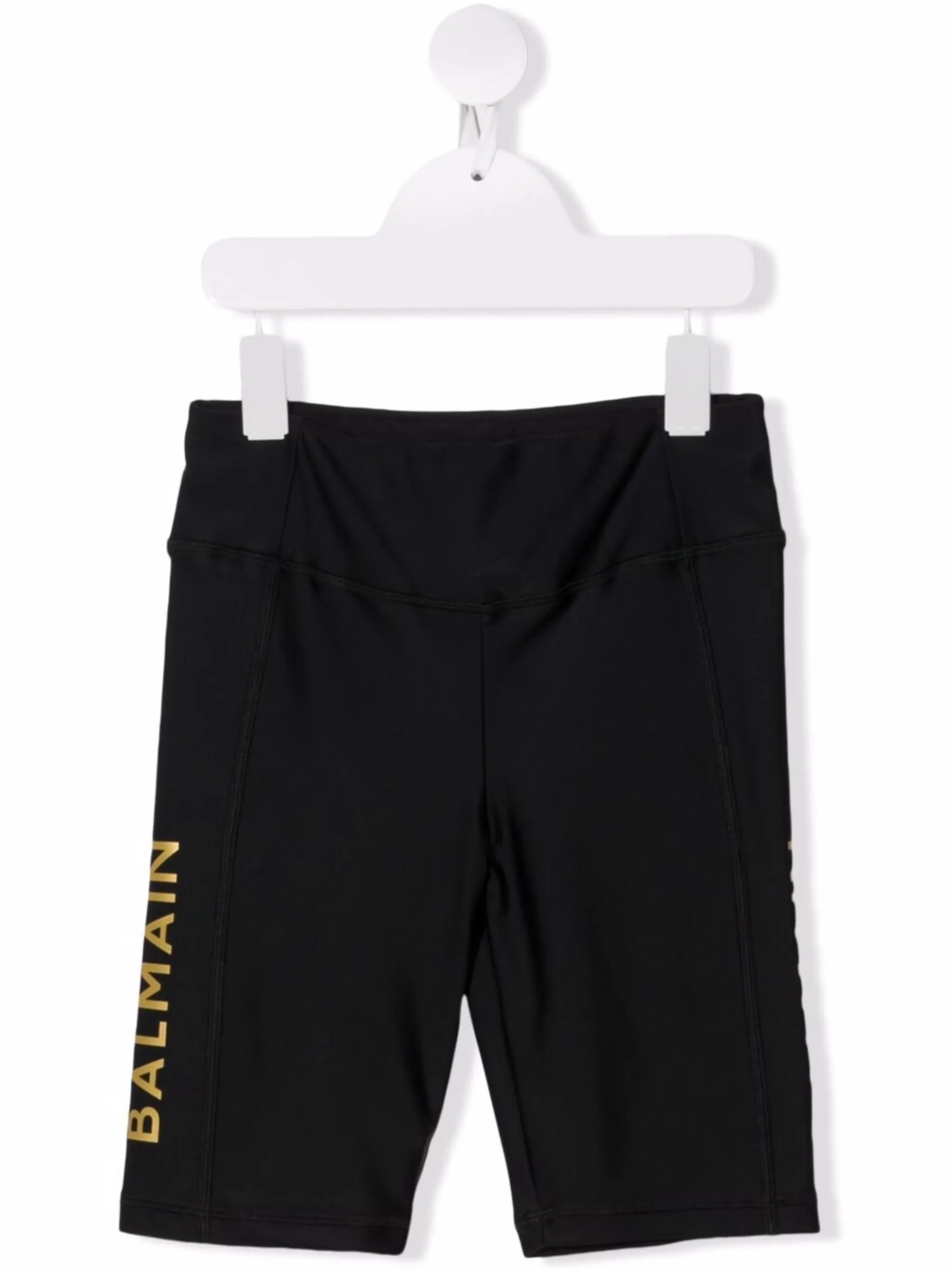 Облегающие шорты с логотипом Balmain Kids, черный
Облегающие шорты с логотипом Balmain Kids, черный