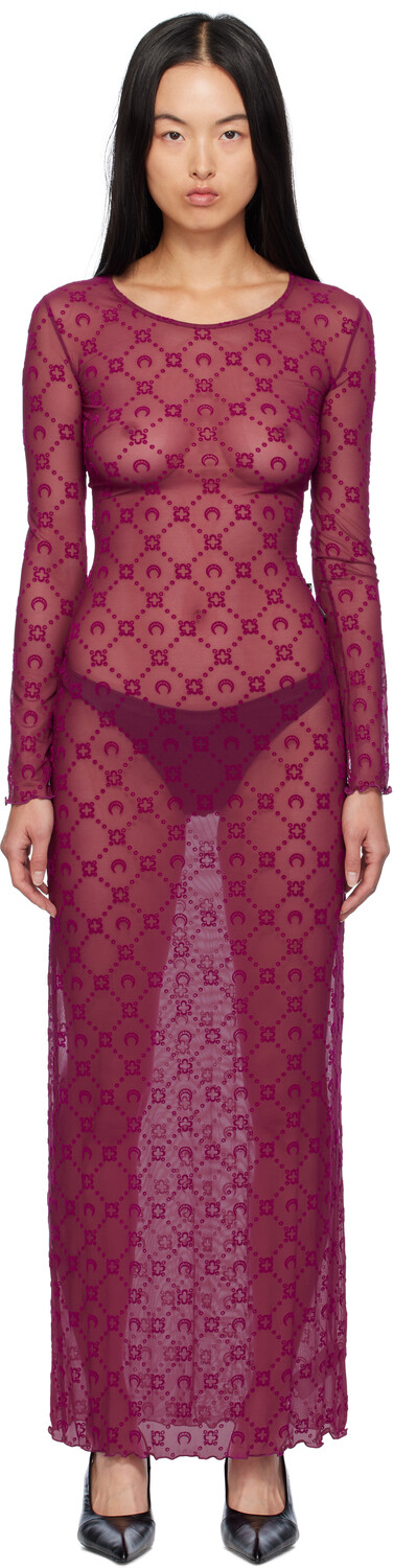 Платье макси из сетчатого флока Moonogram Purple Marine Serre
Платье макси из сетчатого флока Moonogram Purple Marine Serre