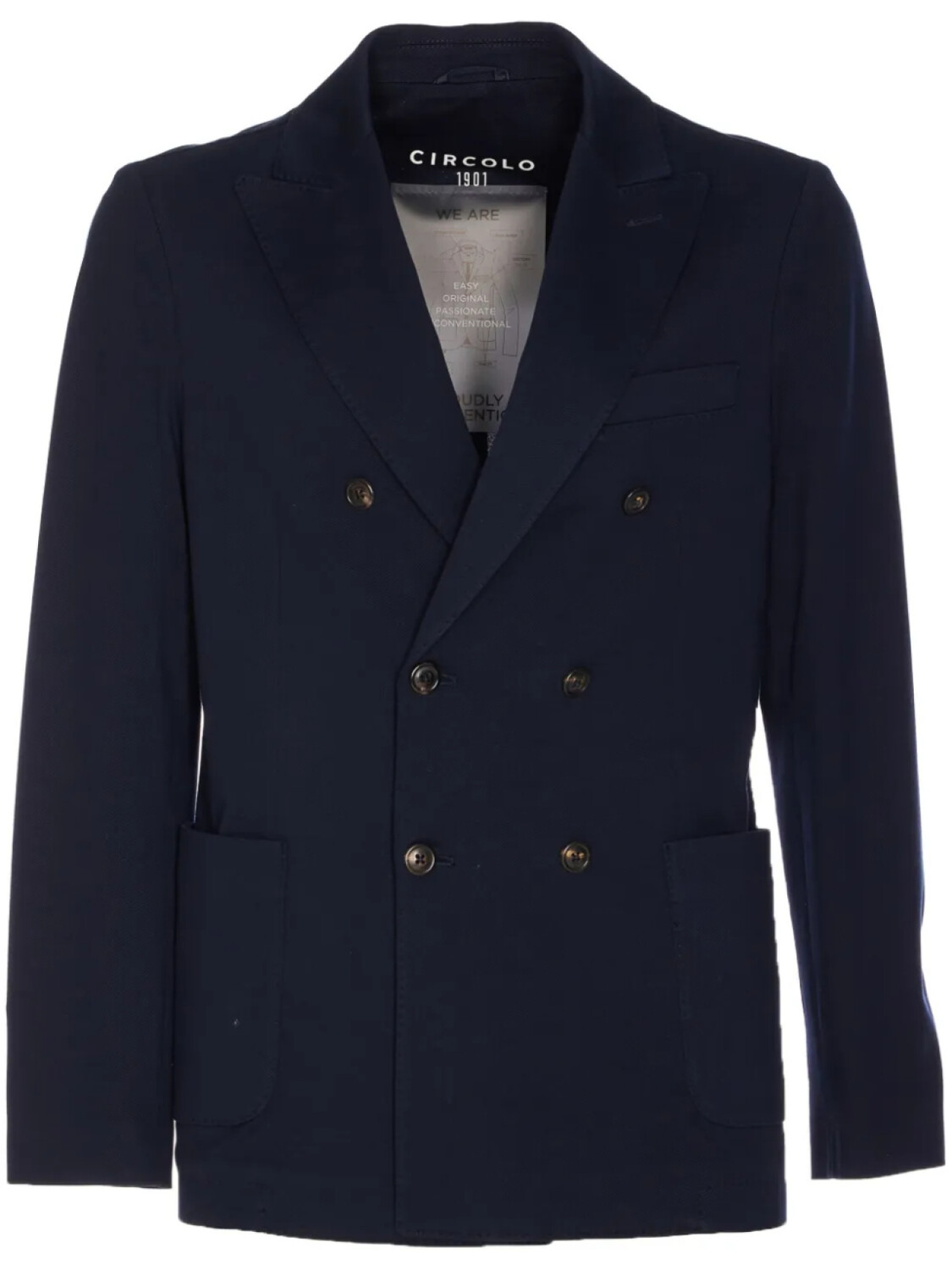 Circolo 1901 двубортный пиджак, синий
Circolo 1901 двубортный пиджак, синий