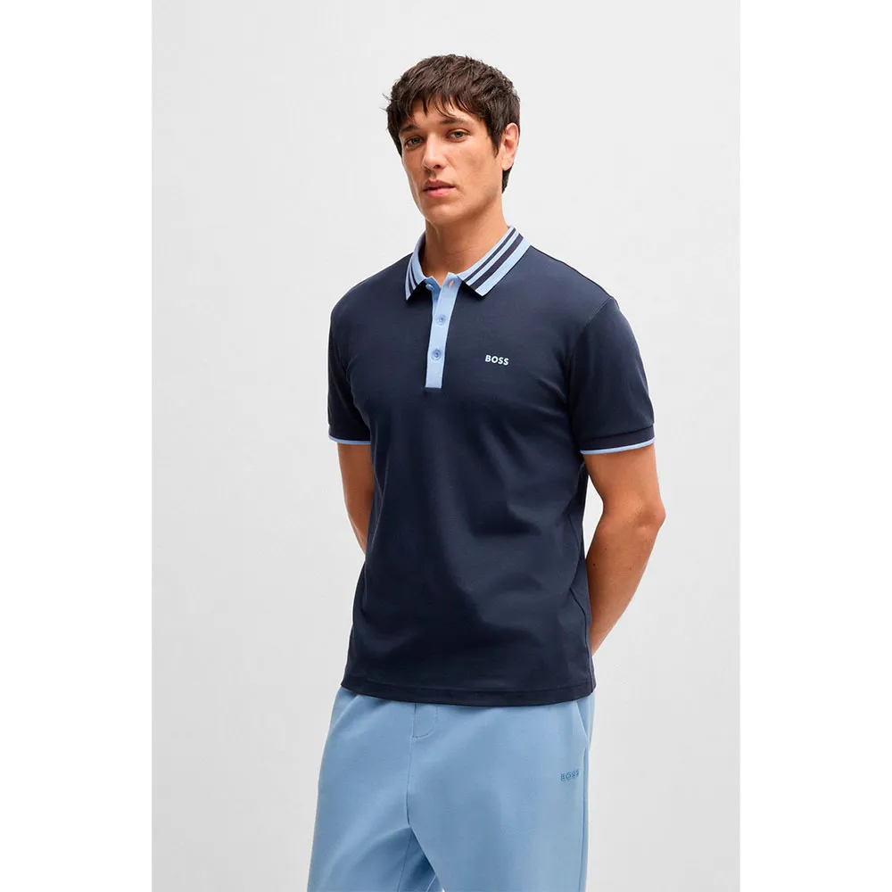 Поло с коротким рукавом BOSS Paule Tape, синий
Поло с коротким рукавом BOSS Paule Tape, синий