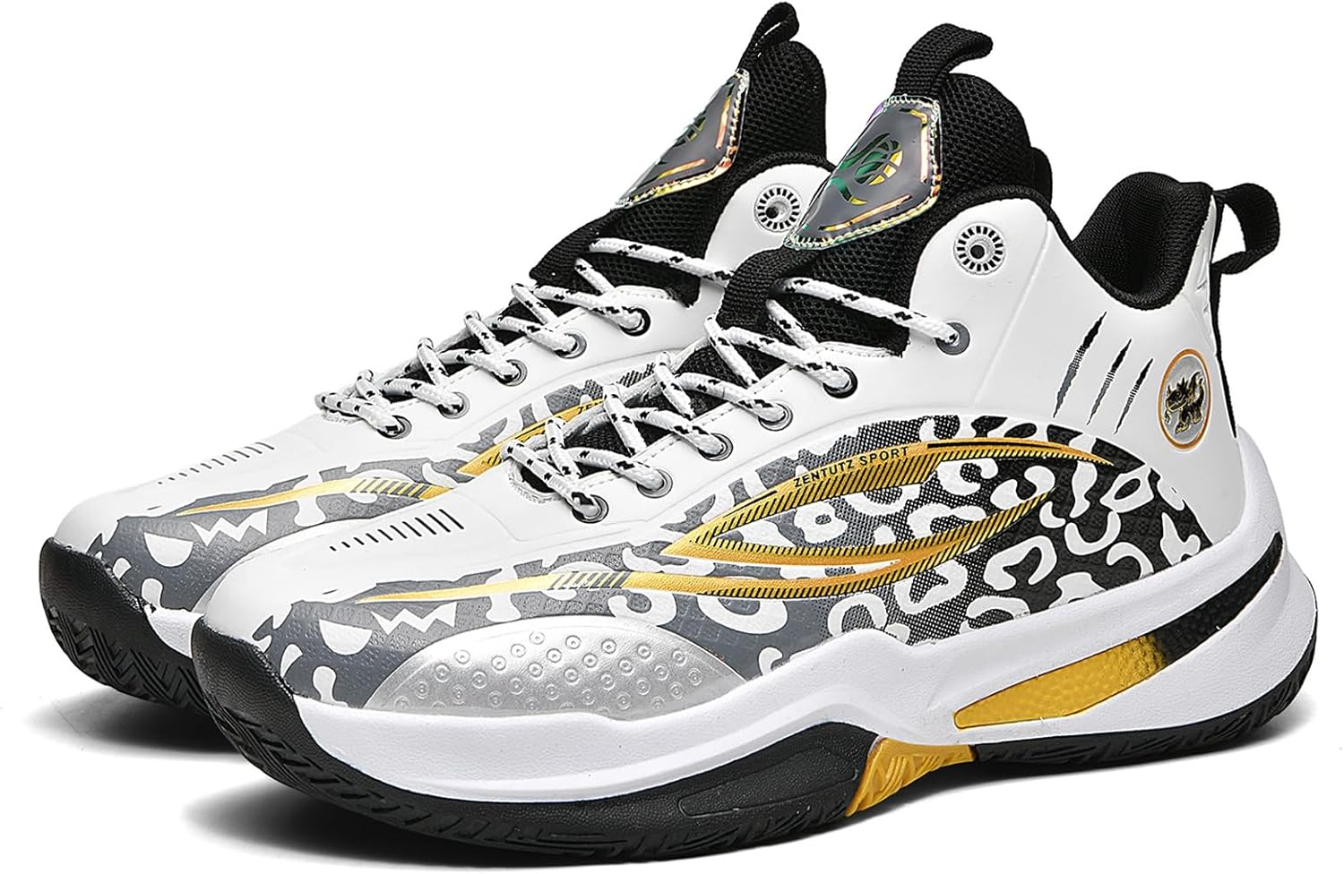 Мужские высокие кожаные кроссовки на шнуровке, модные спортивные, с антискользящей подошвой и амортизирующей легкой конструкцией, подходят для бега, езды на велосипеде и баскетбола на кампусе Qaoterod, белый
Мужские высокие кожаные кроссовки на шнуровке, модные спортивные, с антискользящей подошвой и амортизирующей легкой конструкцией, подходят для бега, езды на велосипеде и баскетбола на кампусе Qaoterod, белый