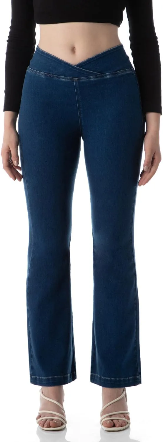 Женские джинсы-клеш slip on со средней посадкой enzyme wash INKD
Женские джинсы-клеш slip on со средней посадкой enzyme wash INKD