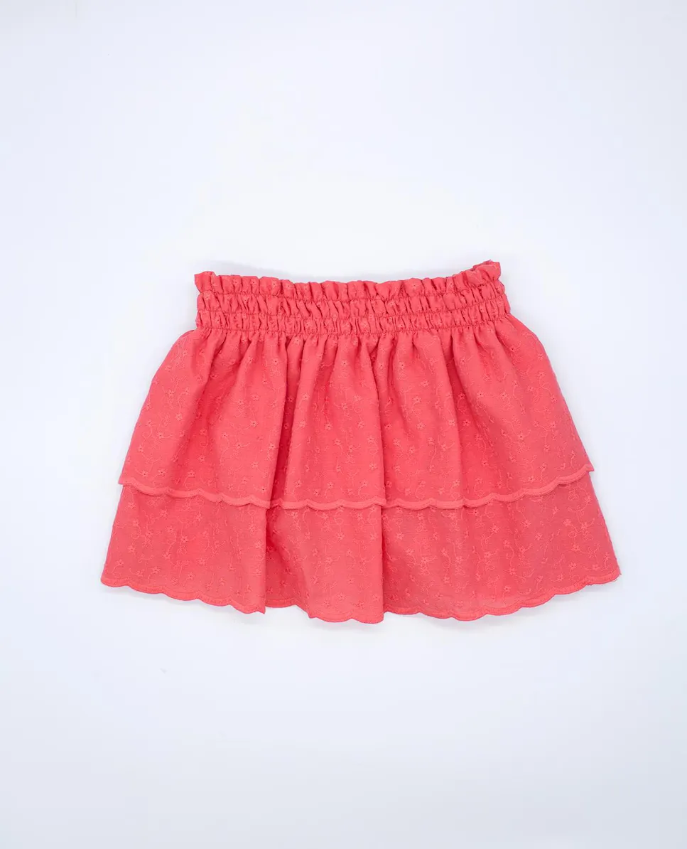 Юбка для девочки из хлопка с вышивкой Fina Ejerique, коралловый
Юбка для девочки из хлопка с вышивкой Fina Ejerique, коралловый