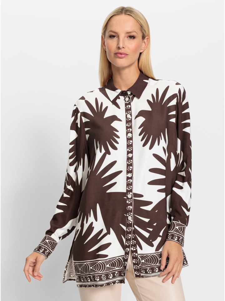 Блузка с длинными рукавами в шоколадно-белом цвете с принтом Heine
Блузка с длинными рукавами в шоколадно-белом цвете с принтом Heine