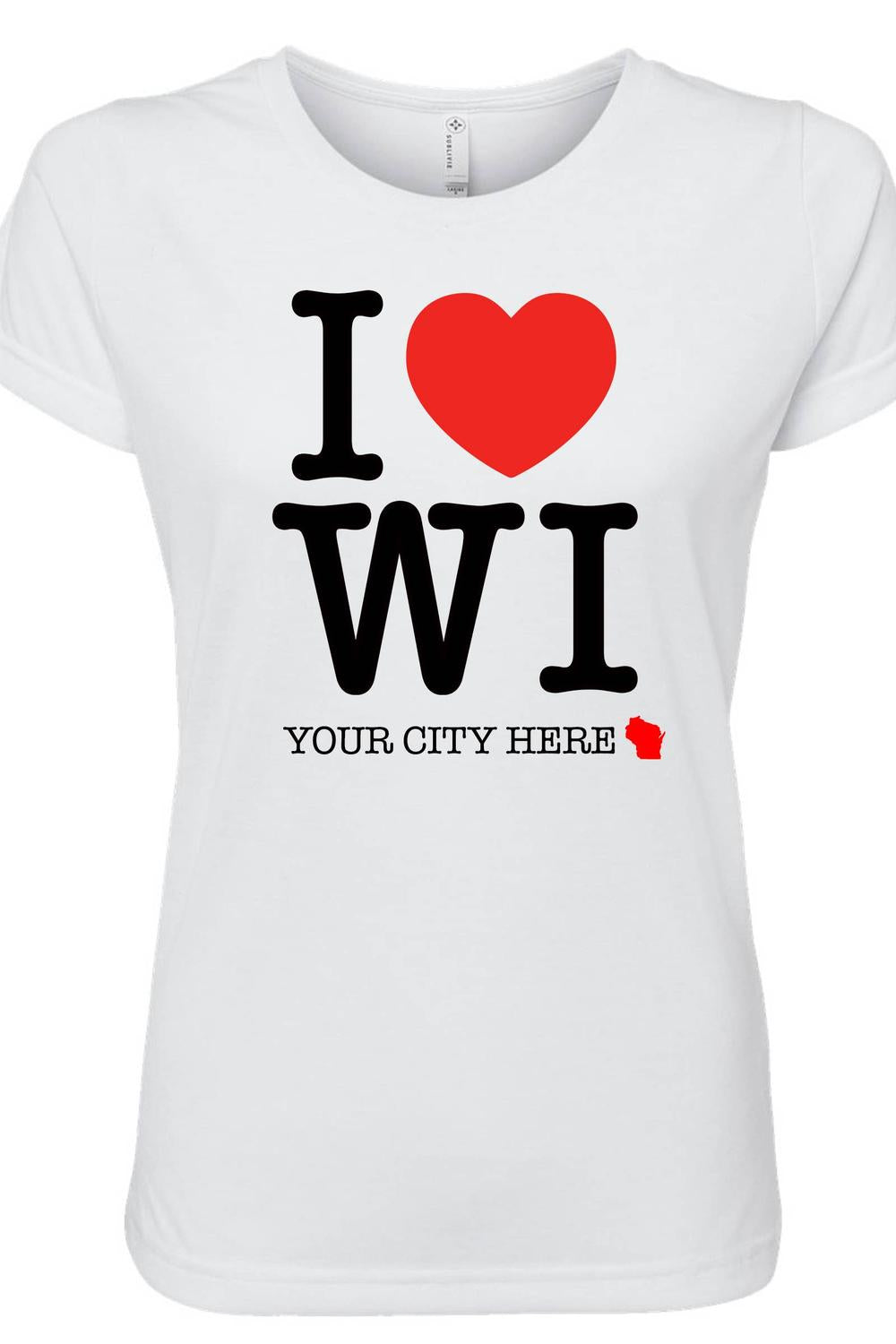 Женская футболка I Love Wisconsin Ripon в белом цвете Wi-Wear
Женская футболка I Love Wisconsin Ripon в белом цвете Wi-Wear