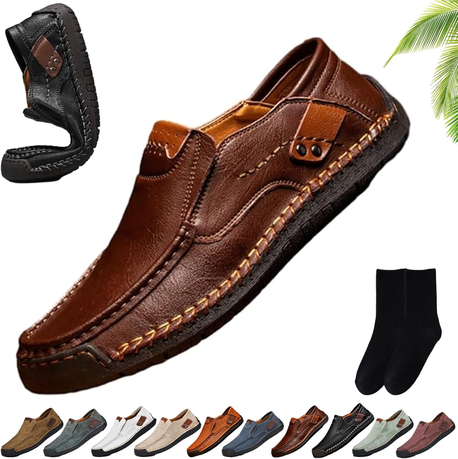 Мужские ручной работы кожаные удобные лоферы без шнурков, деловые повседневные мокасины, классические легкие нескользящие туфли и прогулок, для работы в офисе Xylawave, темно-коричневый
Мужские ручной работы кожаные удобные лоферы без шнурков, деловые повседневные мокасины, классические легкие нескользящие туфли и прогулок, для работы в офисе Xylawave, темно-коричневый