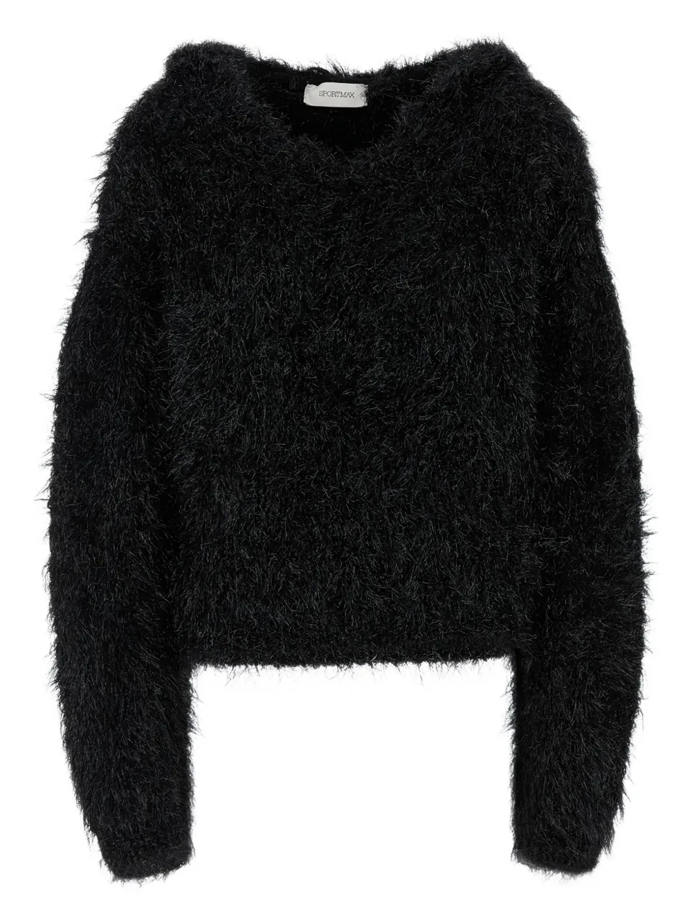 Джемпер с V-образным вырезом и длинными рукавами Sportmax, черный
Джемпер с V-образным вырезом и длинными рукавами Sportmax, черный