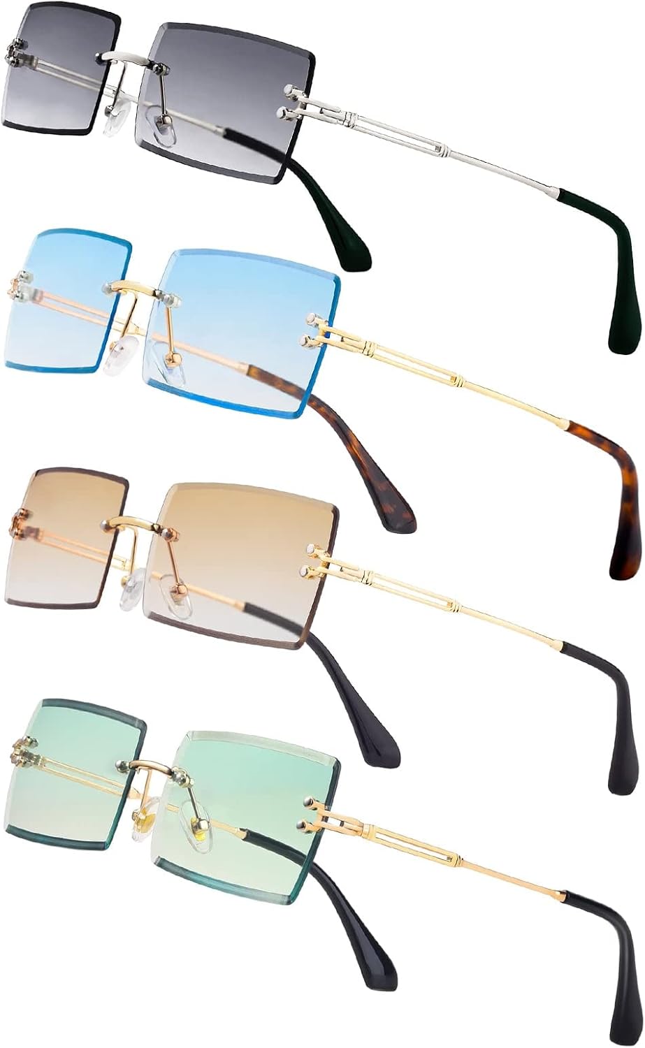Стильные маленькие прямоугольные солнцезащитные очки для женщин и мужчин, тонированные, без оправы, ультралегкие, конфетного цвета, цвета океана, солнцезащитные очки NP1034 NIEEPA, T(4pack) Grey + Brown + Blue + Green
Стильные маленькие прямоугольные солнцезащитные очки для женщин и мужчин, тонированные, без оправы, ультралегкие, конфетного цвета, цвета океана, солнцезащитные очки NP1034 NIEEPA, T(4pack) Grey + Brown + Blue + Green