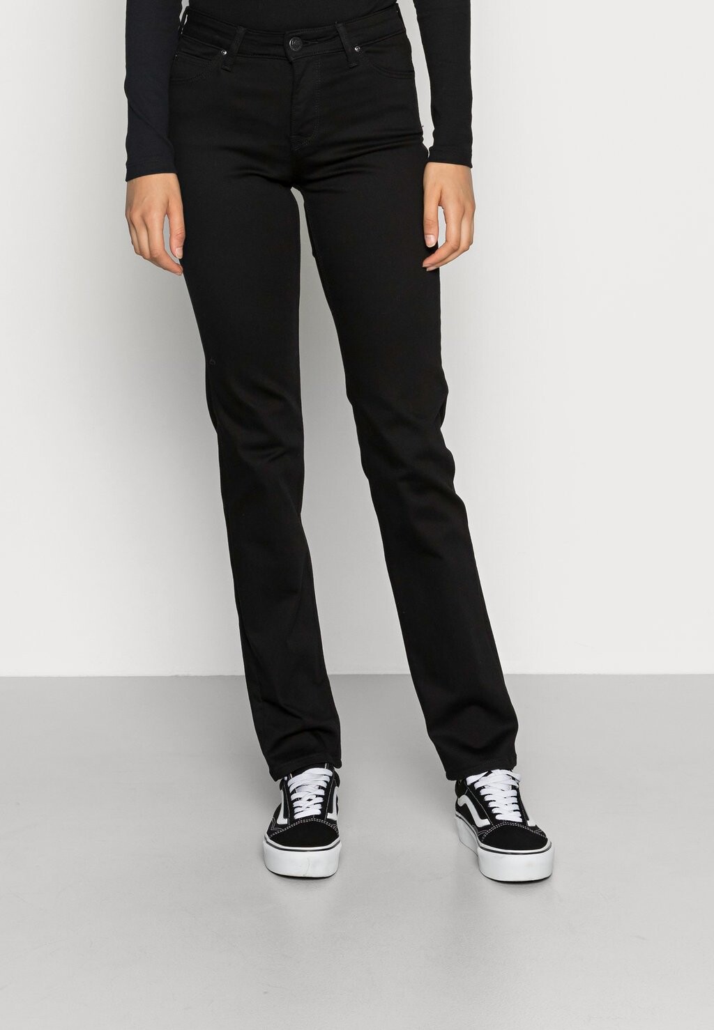 Джинсы прямого кроя Lee Marion Straight, черный с полосками 
Джинсы прямого кроя Lee Marion Straight, черный с полосками