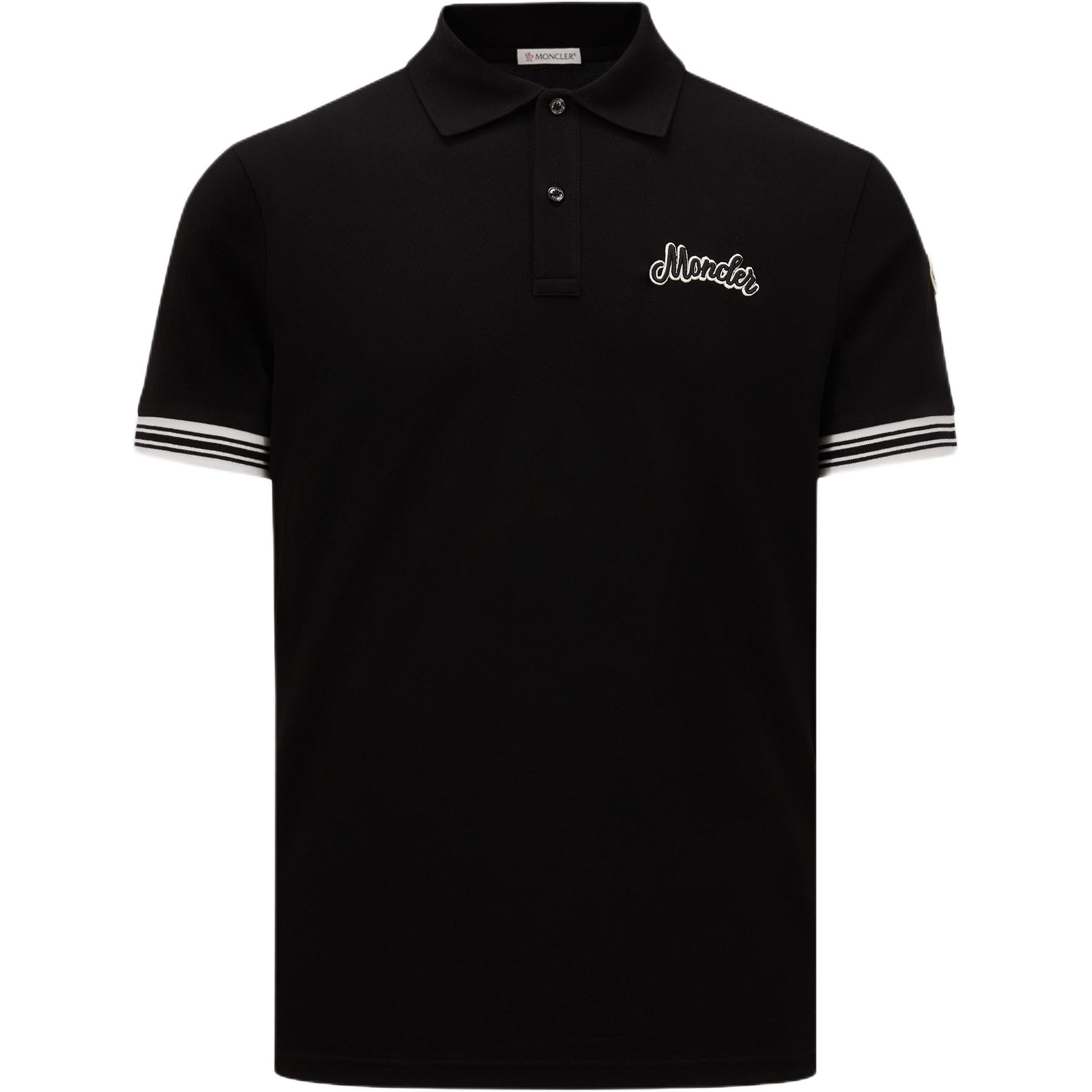 Футболка-поло с короткими рукавами и вышитым логотипом Moncler, черный
Футболка-поло с короткими рукавами и вышитым логотипом Moncler, черный