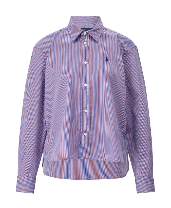 Полосатая рубашка-блузка Polo Ralph Lauren, синий
Полосатая рубашка-блузка Polo Ralph Lauren, синий