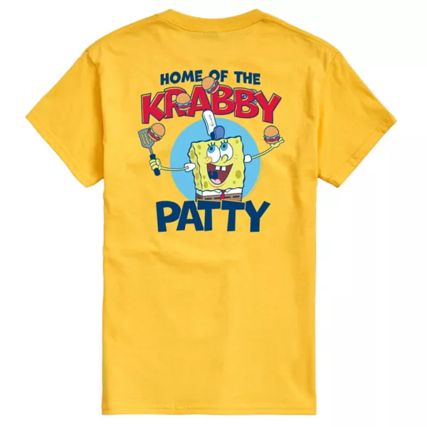 Мужская футболка с принтом «Губка Боб Квадратные Штаны» и «Красти Краб» Nickelodeon, желтый 
Мужская футболка с принтом «Губка Боб Квадратные Штаны» и «Красти Краб» Nickelodeon, желтый