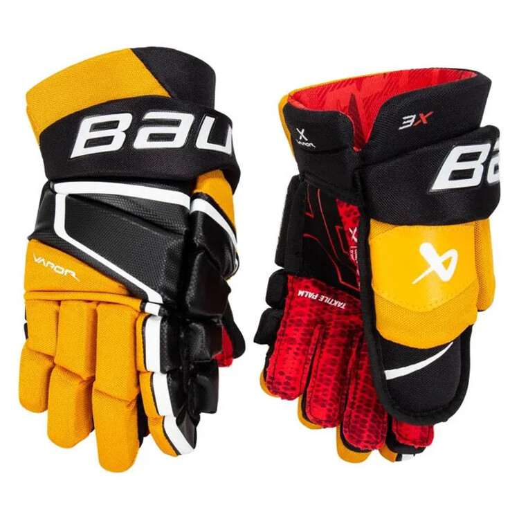BAUER Новая модель 2022, 3X хоккейные перчатки, промежуточные соревновательные для юниоров и взрослых, защитная экипировка, юниорские 30 см, черный с золотом
BAUER Новая модель 2022, 3X хоккейные перчатки, промежуточные соревновательные для юниоров и взрослых, защитная экипировка, юниорские 30 см, черный с золотом