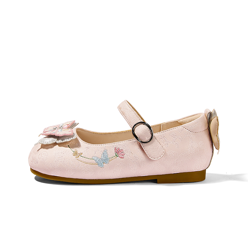 Нескользящие и дышащие низкие кожаные туфли для детей Snoffy, розовый 
Нескользящие и дышащие низкие кожаные туфли для детей Snoffy, розовый