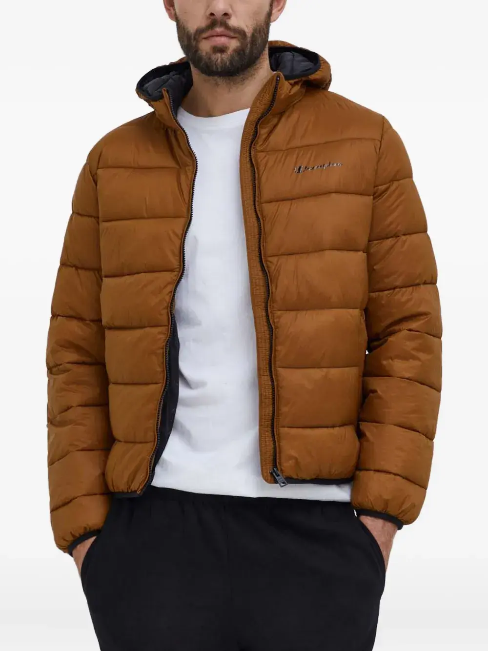 Стеганая куртка с капюшоном и логотипом Champion, коричневый
Стеганая куртка с капюшоном и логотипом Champion, коричневый