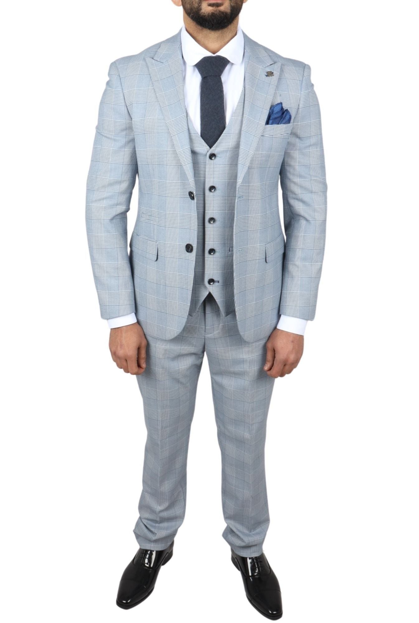 Костюм-тройка из твида в клетку Mark Paul Andrew, синий
Костюм-тройка из твида в клетку Mark Paul Andrew, синий