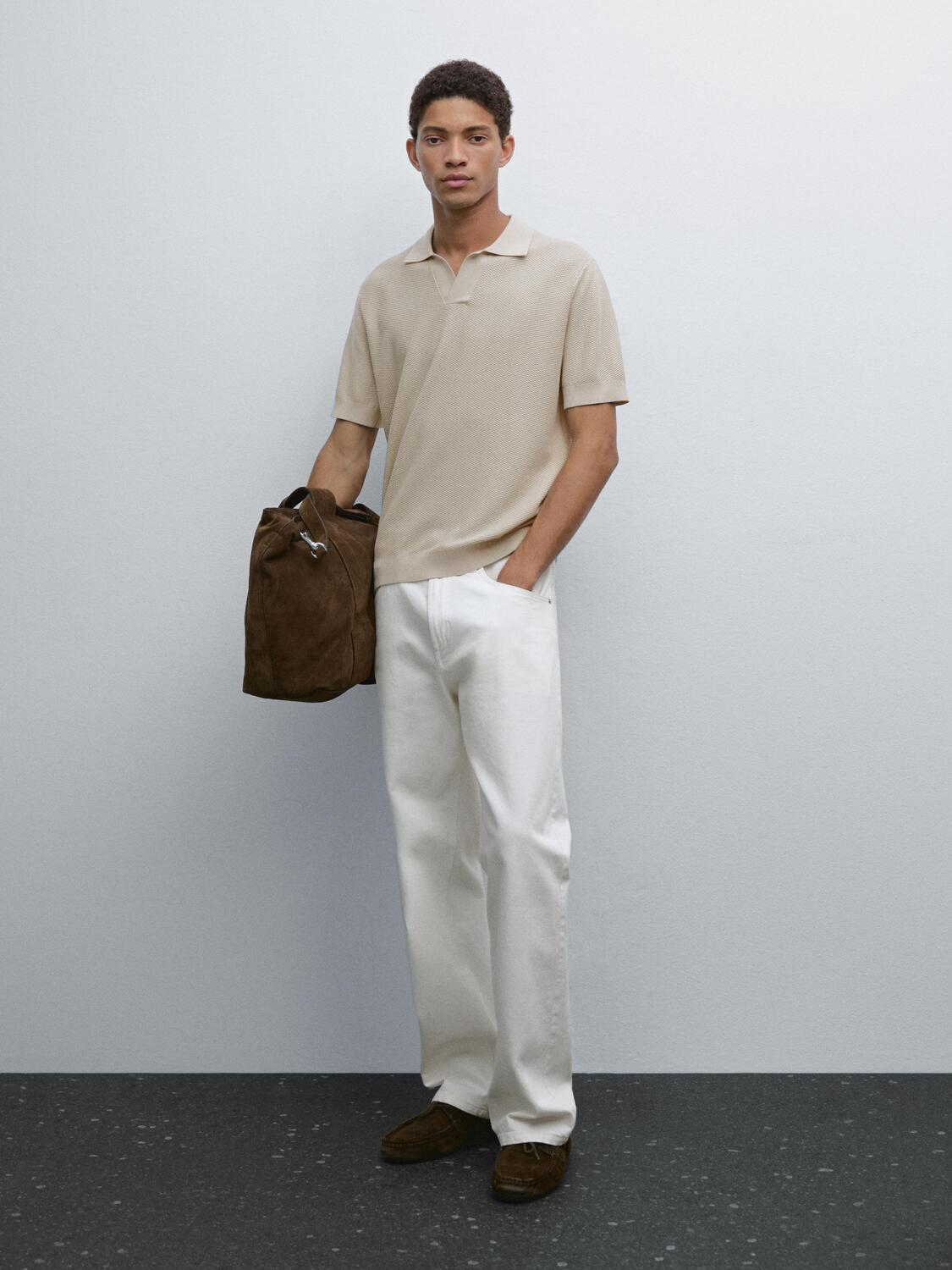 Текстурированная трикотажная рубашка-поло с короткими рукавами Massimo Dutti, зеленый
Текстурированная трикотажная рубашка-поло с короткими рукавами Massimo Dutti, зеленый