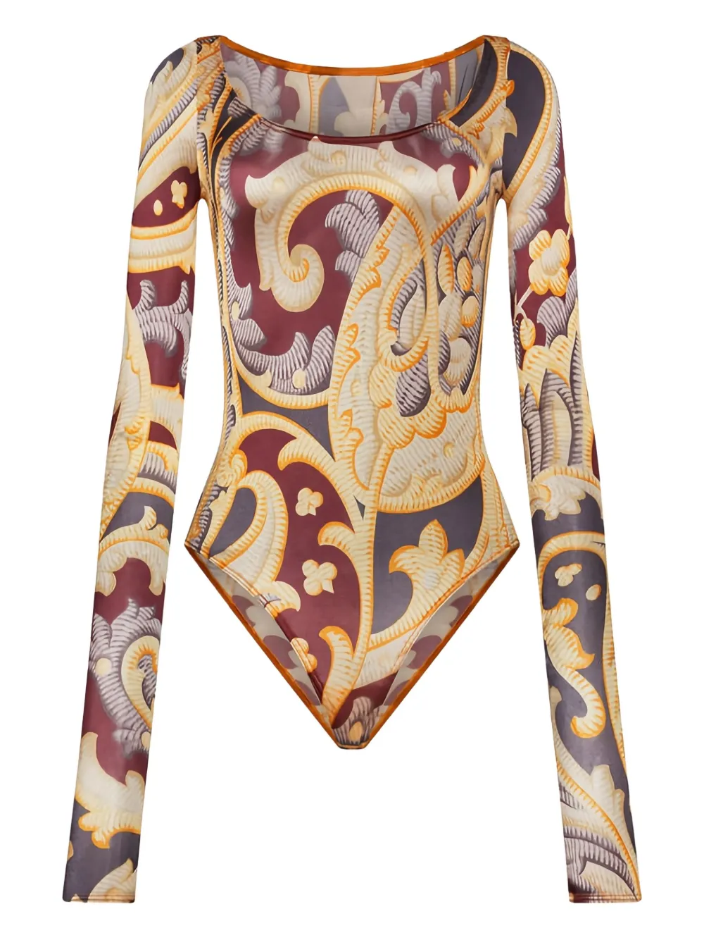 Боди с длинными рукавами и принтом пейсли Wolford, желтый
Боди с длинными рукавами и принтом пейсли Wolford, желтый