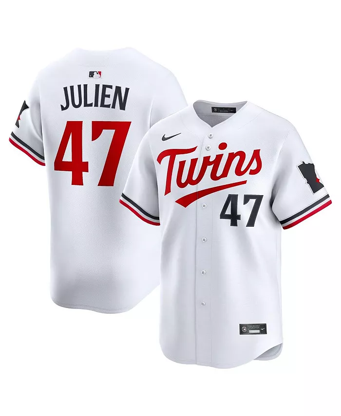 Мужская домашняя лимитированная джерси игрока Minnesota Twins Эдуара Жюльена в белом цвете Nike
Мужская домашняя лимитированная джерси игрока Minnesota Twins Эдуара Жюльена в белом цвете Nike