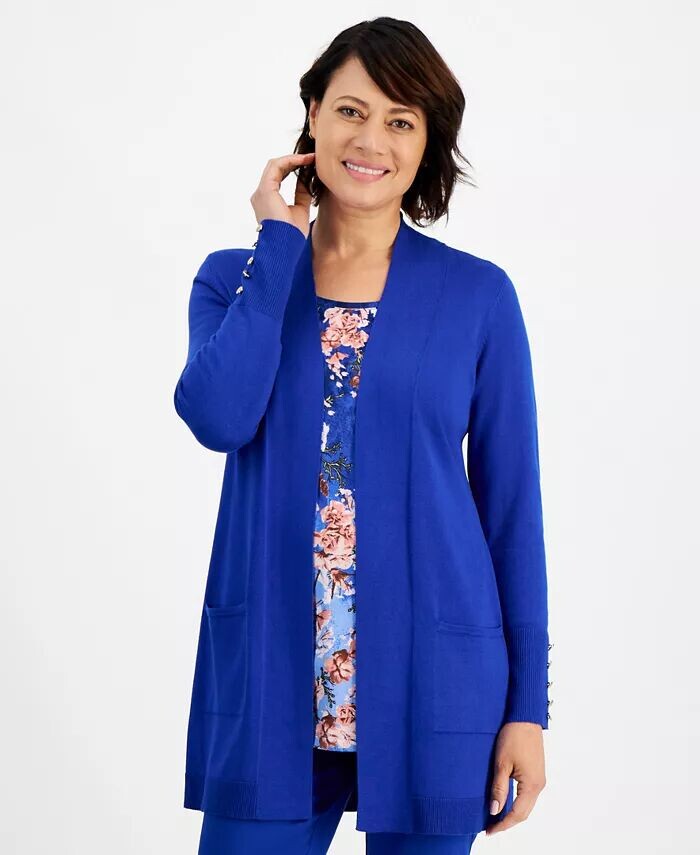 Женский кардиган с отстегивающимися рукавами на пуговицах, XS-4X JM Collection, синий
Женский кардиган с отстегивающимися рукавами на пуговицах, XS-4X JM Collection, синий