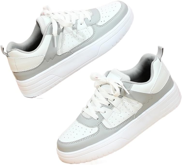 Дышащие сетчатые стильные повседневные кроссовки с амортизацией, круглый носок, шнуровка, низкие, с толстой подошвой, удобные спортивные обувь для городских прогулок, школы, вечеринок, для повседневной носки Ctkvbmeoi, белый/серый
Дышащие сетчатые стильные повседневные кроссовки с амортизацией, круглый носок, шнуровка, низкие, с толстой подошвой, удобные спортивные обувь для городских прогулок, школы, вечеринок, для повседневной носки Ctkvbmeoi, белый/серый