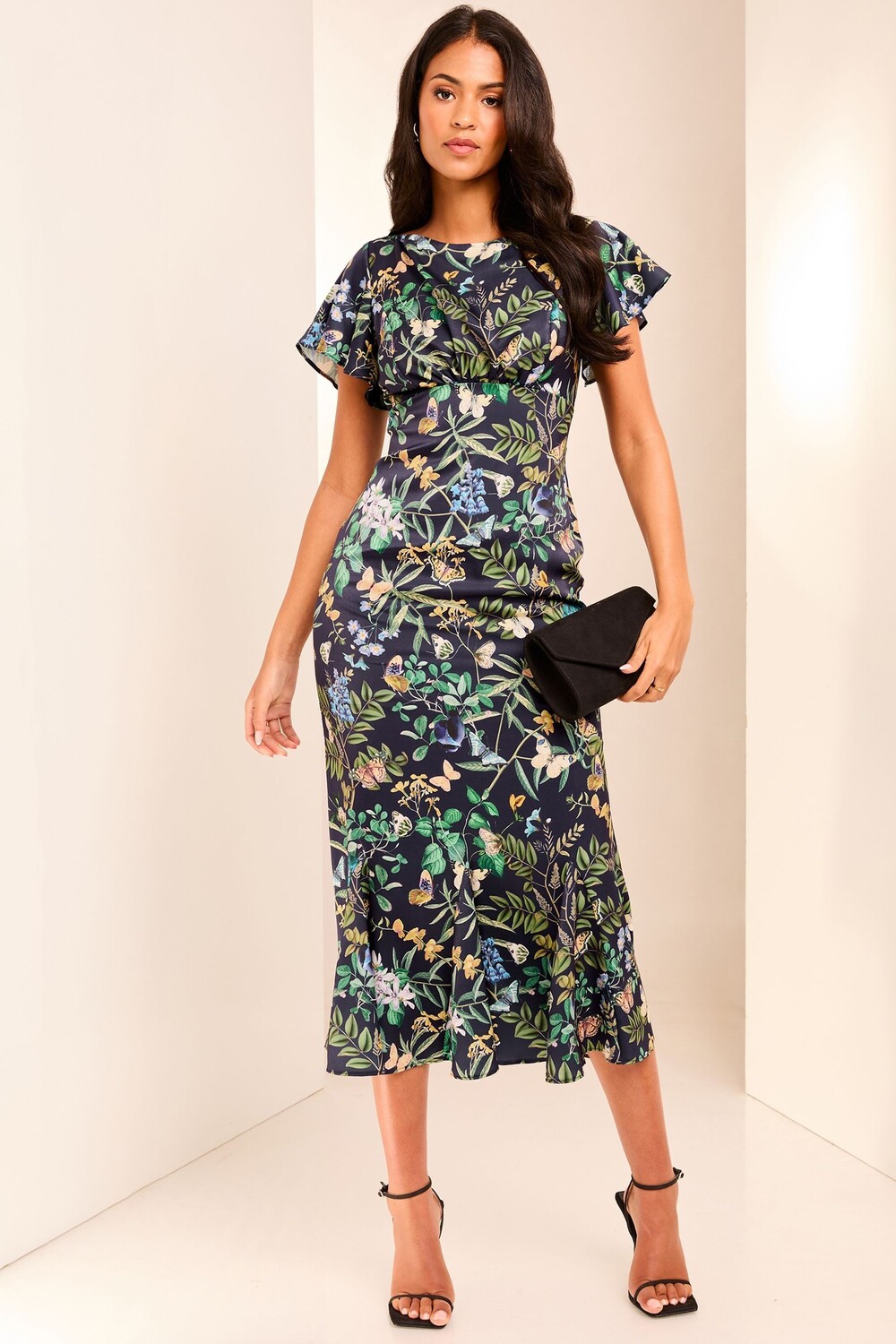 Платье миди с рукавами крылышками под грудью Lipsy, синий
Платье миди с рукавами крылышками под грудью Lipsy, синий