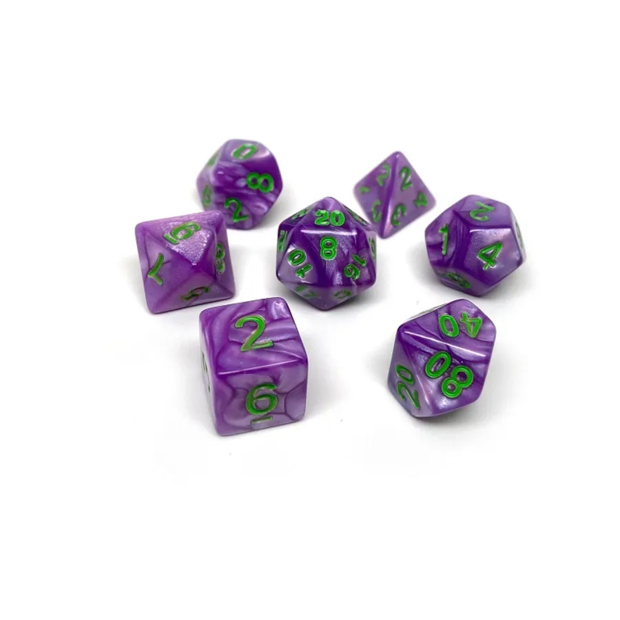 Джестер Свирл с зеленым (7), Dice - 7 Piece Poly Sets - Marble/Swirl (Easy Roller Dice)
Джестер Свирл с зеленым (7), Dice - 7 Piece Poly Sets - Marble/Swirl (Easy Roller Dice)