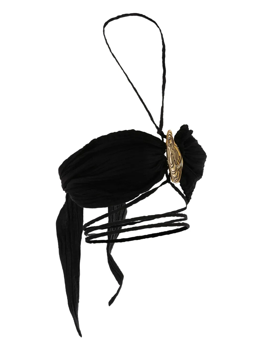 Декорированный топ с вырезом халтер Hamoulet, черный
Декорированный топ с вырезом халтер Hamoulet, черный