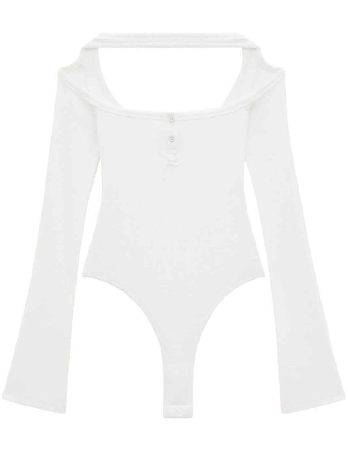 Боди в рубчик с вырезами Courrèges, белый
Боди в рубчик с вырезами Courrèges, белый