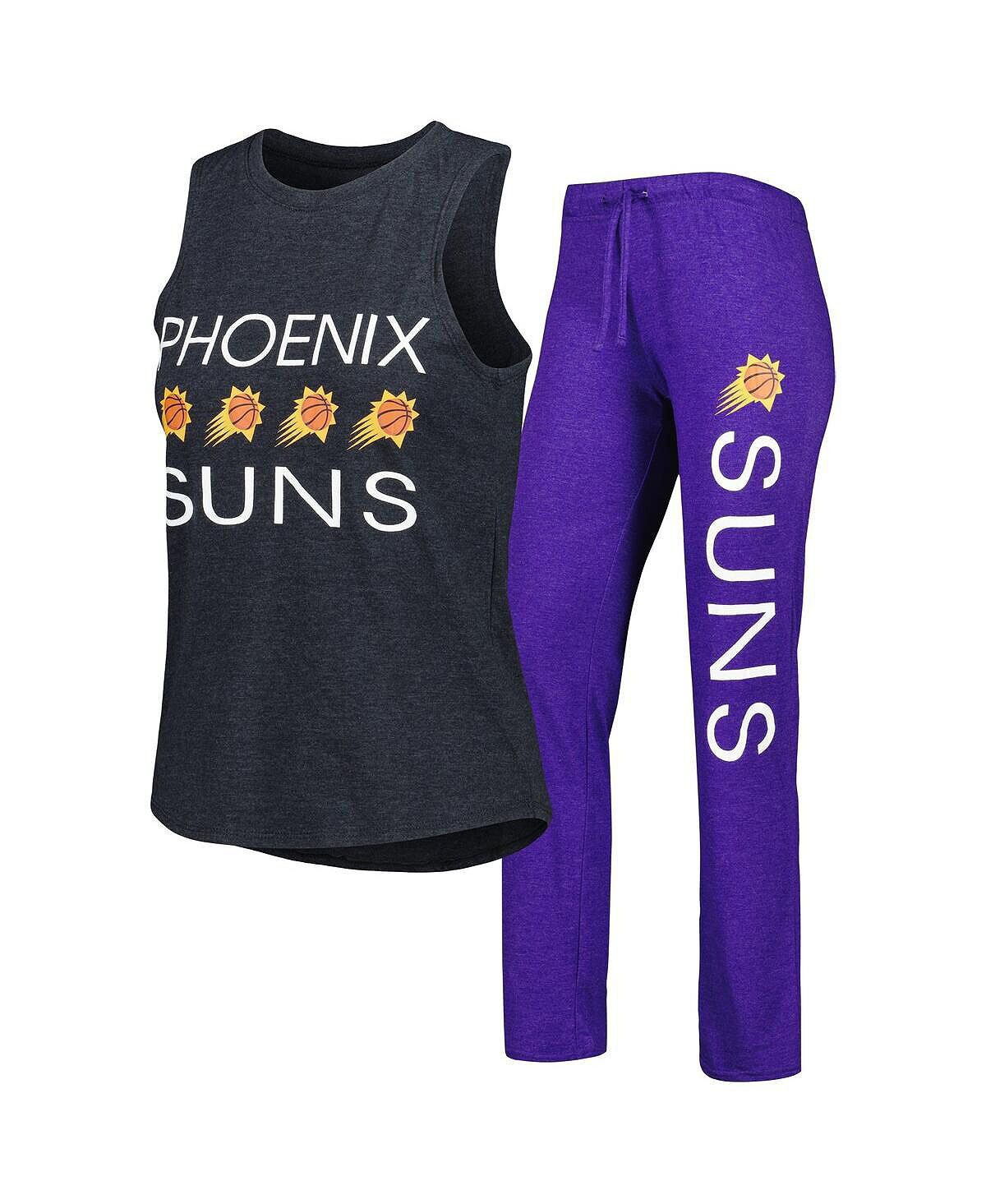 Женский комплект для сна из майки и брюк Phoenix Suns Team фиолетового и черного цвета Concepts Sport
Женский комплект для сна из майки и брюк Phoenix Suns Team фиолетового и черного цвета Concepts Sport